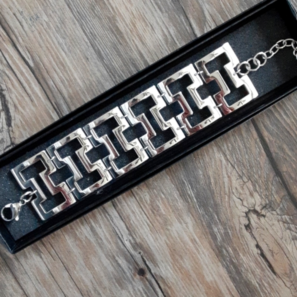 Stately Steel Bold Stainless Steel Bracelet
